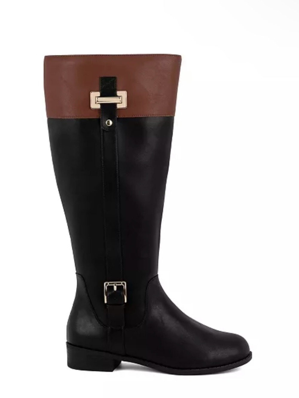 Jones New York Women’s Leodenn Knee High Riding Boots Black / Brown Sz 7 - NWT